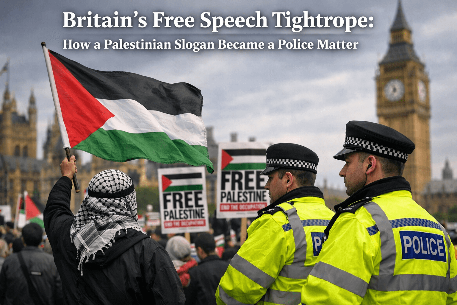 Britain’s Free Speech Tightrope: How a Palestinian Slogan Became a Police Matter 