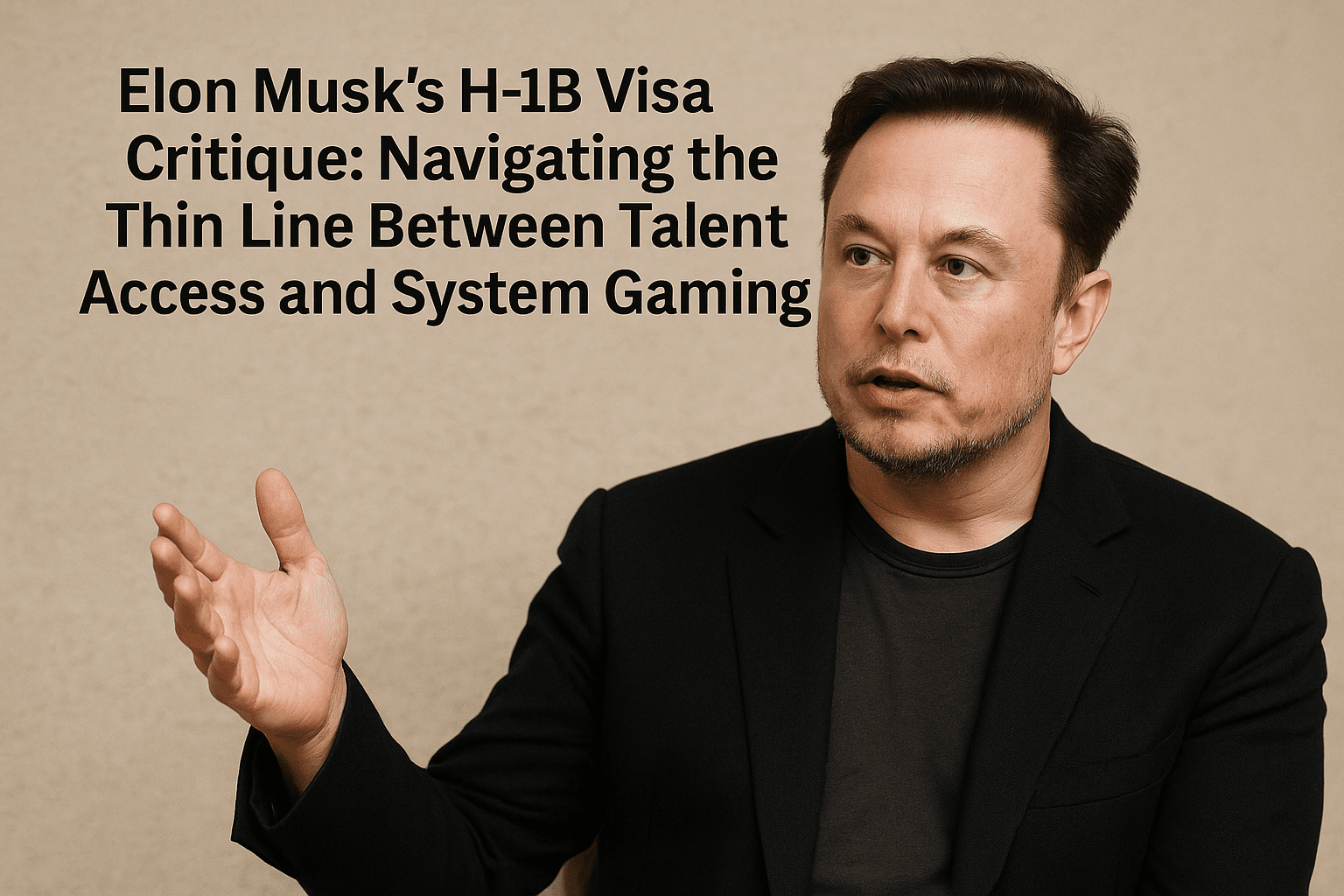 Elon Musk's H-1B Visa Critique: Navigating the Thin Line Between Talent Access and System Gaming 