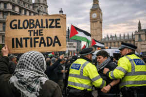 “Globalize the Intifada”: How a Chant Became a Crime in the UK’s Battle Over Protest and Safety 