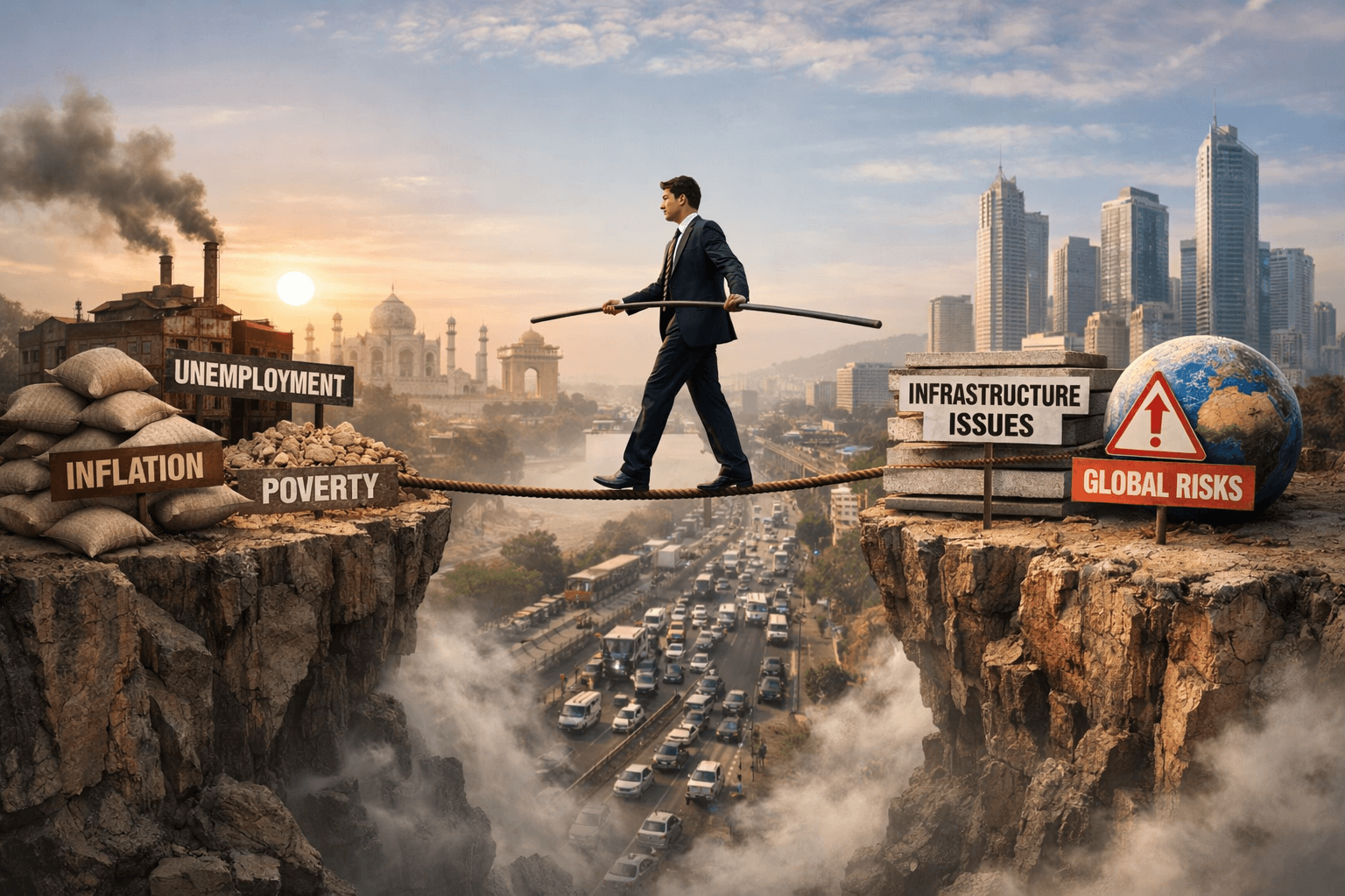 India’s 2025 Economic Tightrope: Steady Growth Meets the Reality of Unsolved Challenges 