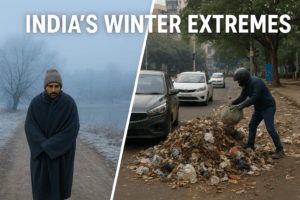 India's Winter Extremes: From Kashmir's Deep Freeze to Bengaluru's Garbage Crisis 1 India's Winter Extremes: From Kashmir's Deep Freeze to Bengaluru's Garbage Crisis