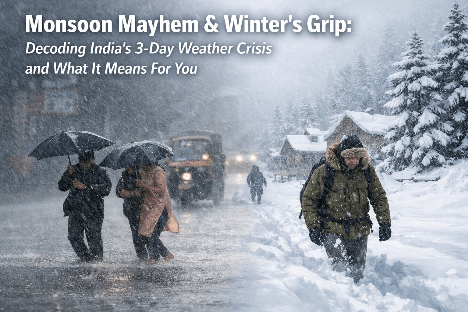 Monsoon Mayhem & Winter's Grip: Decoding India's 3-Day Weather Crisis and What It Means For You 