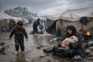 The Cold Reality: Winter Storms Compound Gaza’s Postwar Misery 