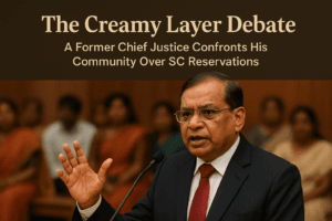 The Creamy Layer Debate: A Former Chief Justice Confronts His Community Over SC Reservations 