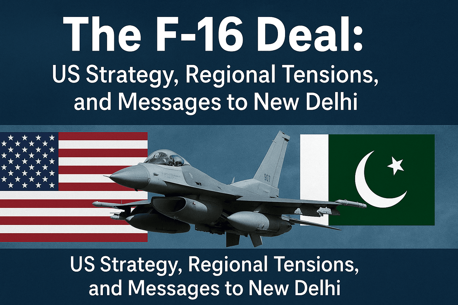 The F-16 Deal: US Strategy, Regional Tensions, and Messages to New Delhi 