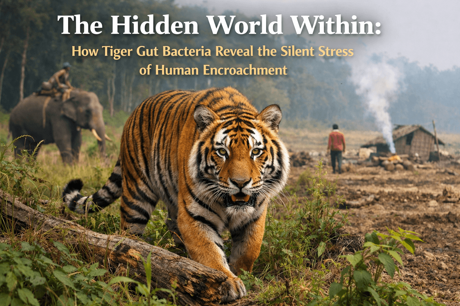 The Hidden World Within: How Tiger Gut Bacteria Reveal the Silent Stress of Human Encroachment 