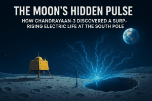 The Moon’s Hidden Pulse: How Chandrayaan-3 Discovered a Surprising Electric Life at the South Pole 1 The Moon’s Hidden Pulse: How Chandrayaan-3 Discovered a Surprising Electric Life at the South Pole