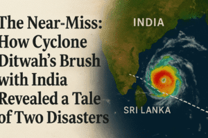 The Near-Miss: How Cyclone Ditwah’s Brush with India Revealed a Tale of Two Disasters 