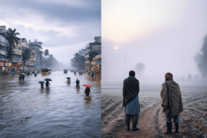 Weather Extremes Grip India: Southern Deluge Meets Northern Chill as Climate Patterns Collide 