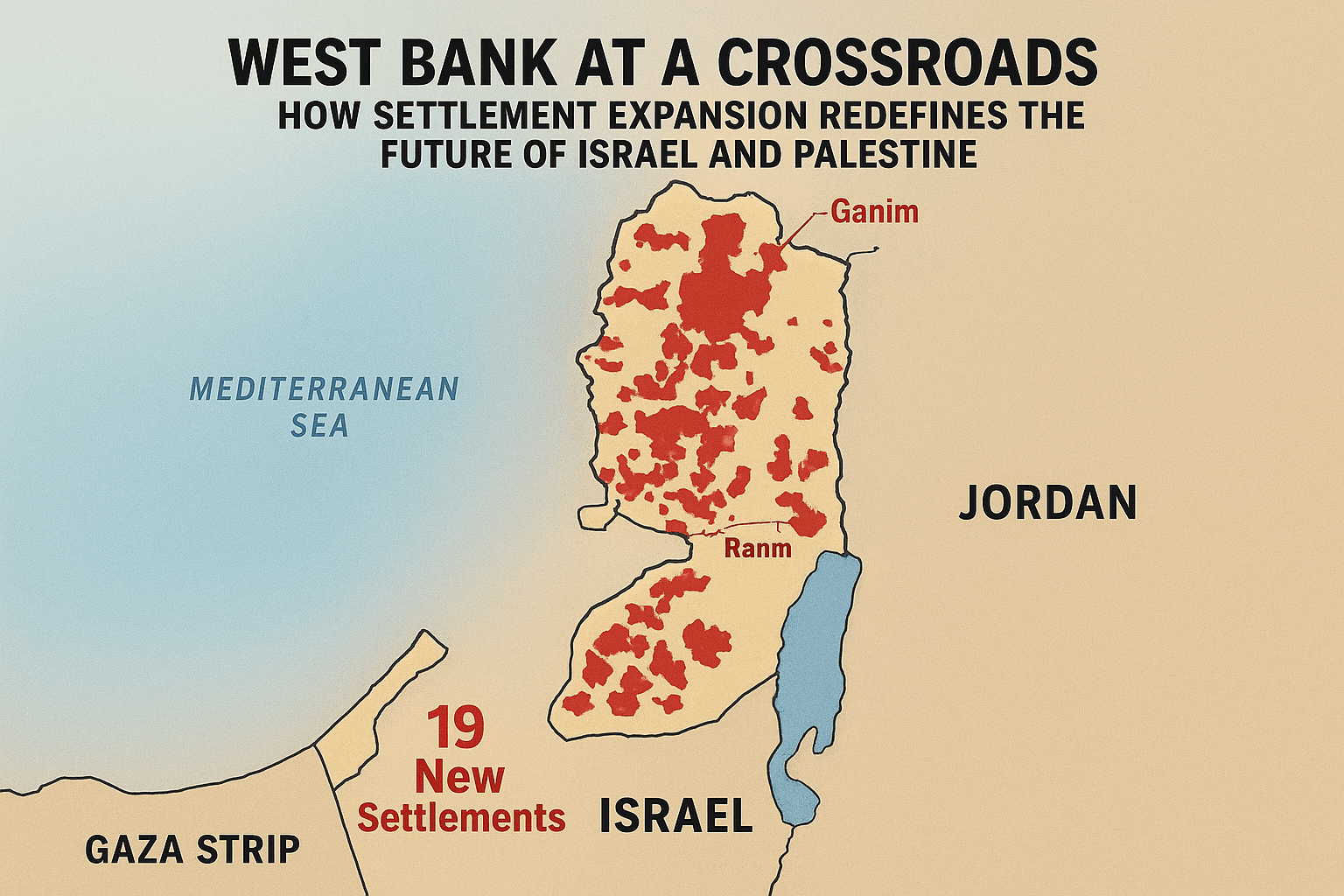 West Bank at a Crossroads: How Settlement Expansion Redefines the Future of Israel and Palestine 
