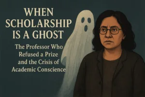 When Scholarship is a Ghost: The Professor Who Refused a Prize and the Crisis of Academic Conscience 1 When Scholarship is a Ghost: The Professor Who Refused a Prize and the Crisis of Academic Conscience
