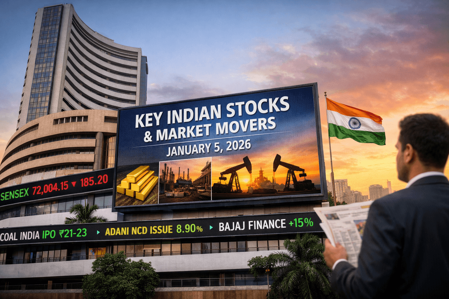 Analyzing Key Indian Stocks and Market Movers on January 5, 2026 