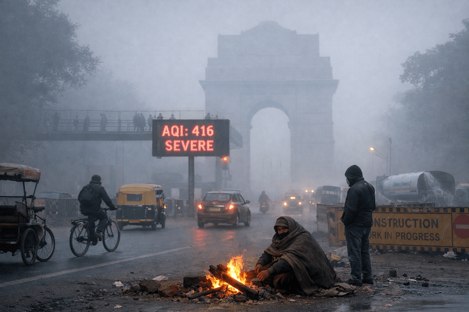Delhi's Chilling Dip: Beyond the 4.4°C Reading Lies a Tale of Fog, Filth, and Fluctuating Forecasts 