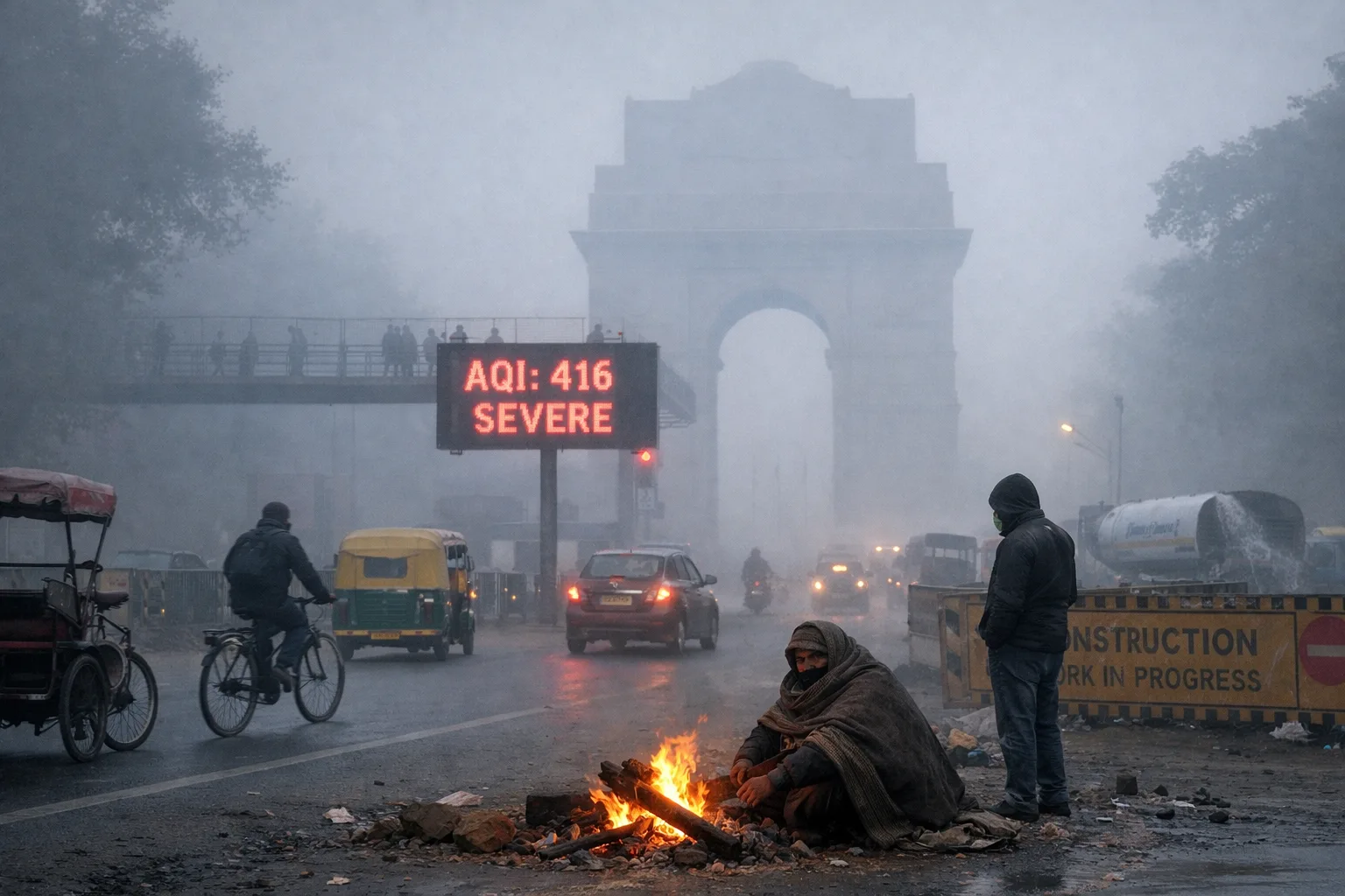 Delhi's Chilling Dip: Beyond the 4.4°C Reading Lies a Tale of Fog, Filth, and Fluctuating Forecasts 