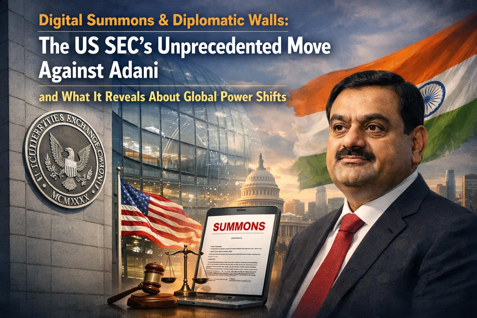 Digital Summons & Diplomatic Walls: The US SEC’s Unprecedented Move Against Adani and What It Reveals About Global Power Shifts 