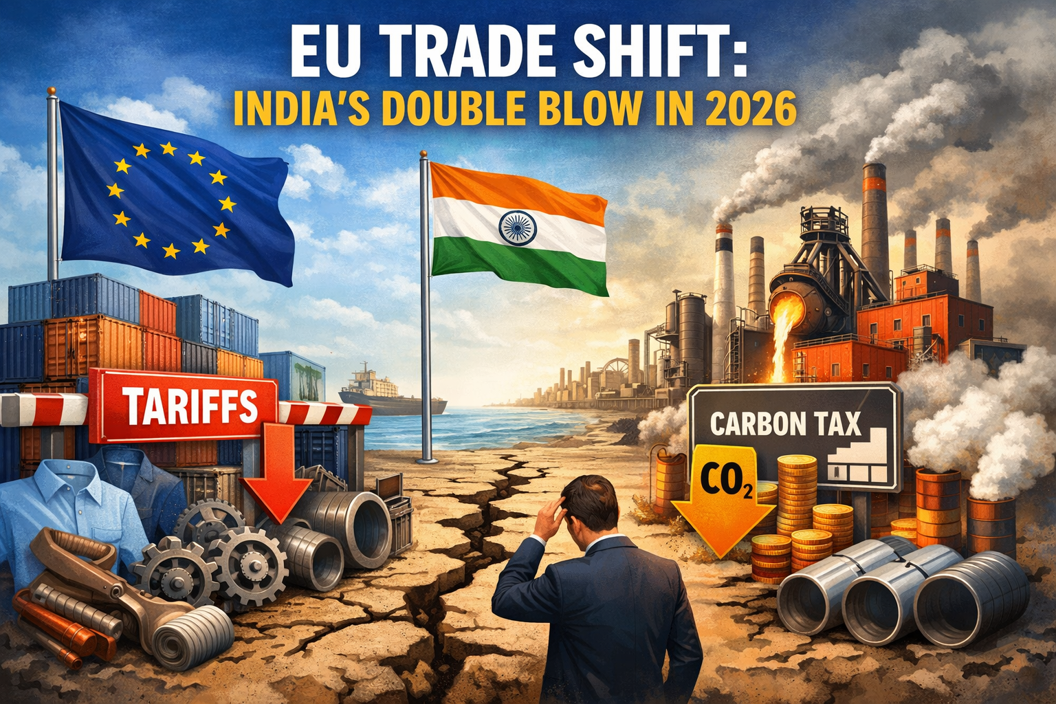 EU Trade Shift: How India Faces a Double Blow of Tariffs and Carbon Costs in 2026 