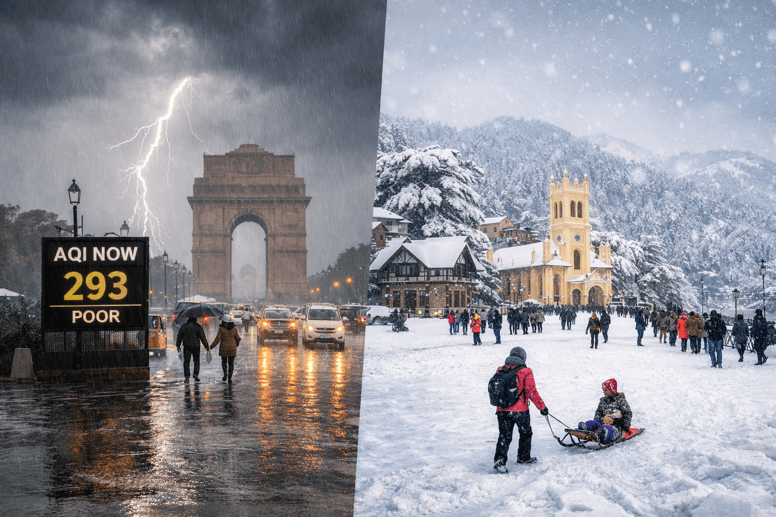 From Haze to Snowfall: How a Single Weather System Reshaped North India’s Winter Narrative 