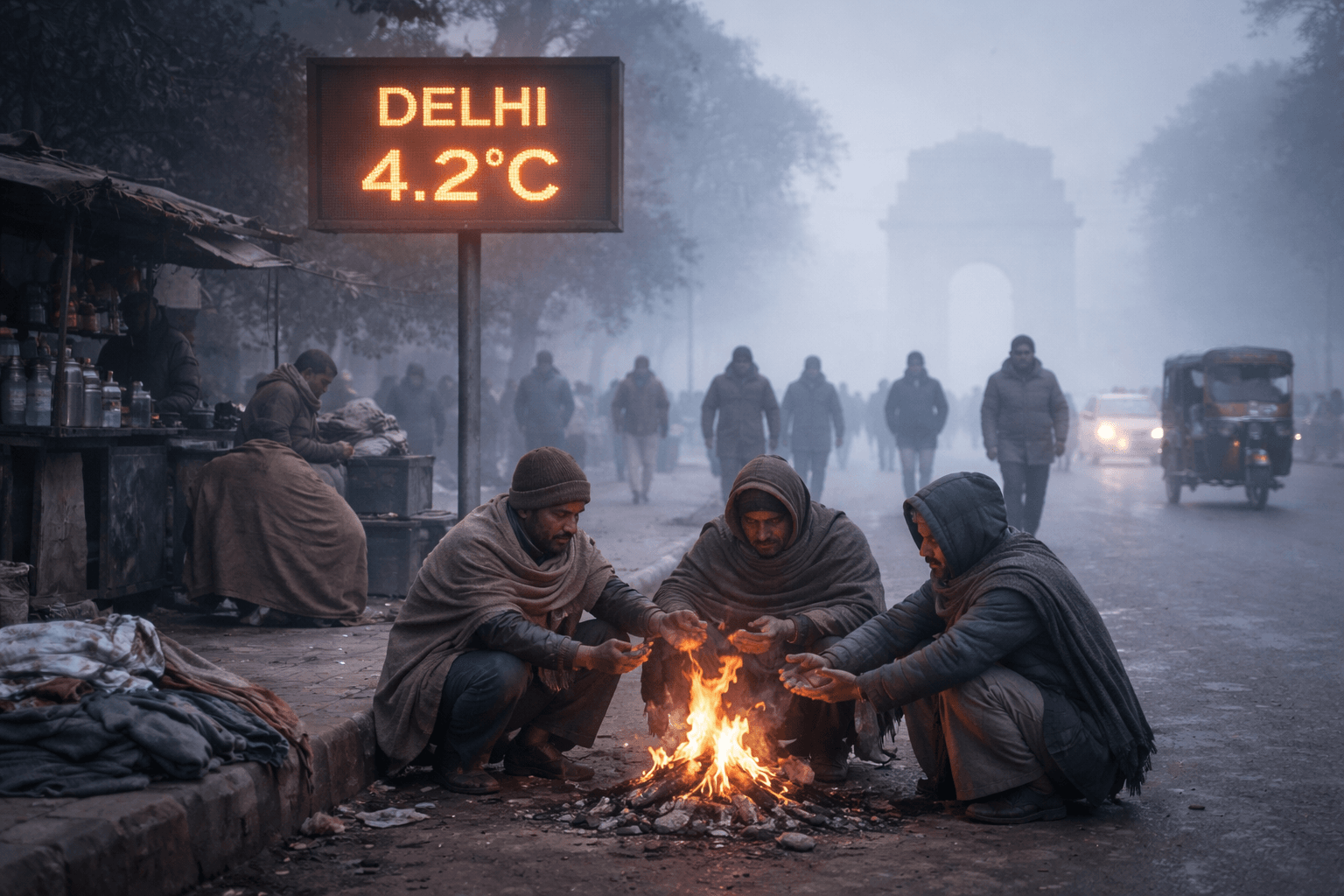 North India's Deep Freeze: A Public Health Crisis Unfolds as Temperatures Plunge to 4.2°C