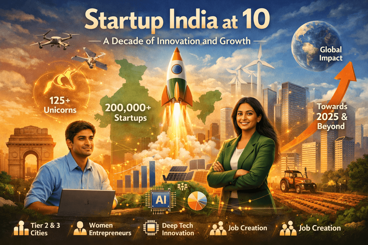 Startup India at 10: Analyzing a Decade of Entrepreneurial Revolution and Its Future Trajectory 
