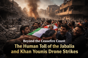 Beyond the Ceasefire Count: The Human Toll of the Jabalia and Khan Younis Drone Strikes 1 Beyond the Ceasefire Count: The Human Toll of the Jabalia and Khan Younis Drone Strikes