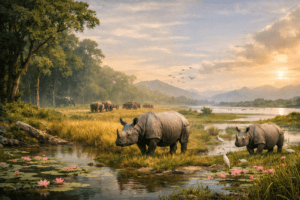 From Ancient Archives to Modern Ark: How Climate and Catastrophe Sculpted Kaziranga’s Last Stand for the One-Horned Rhino 
