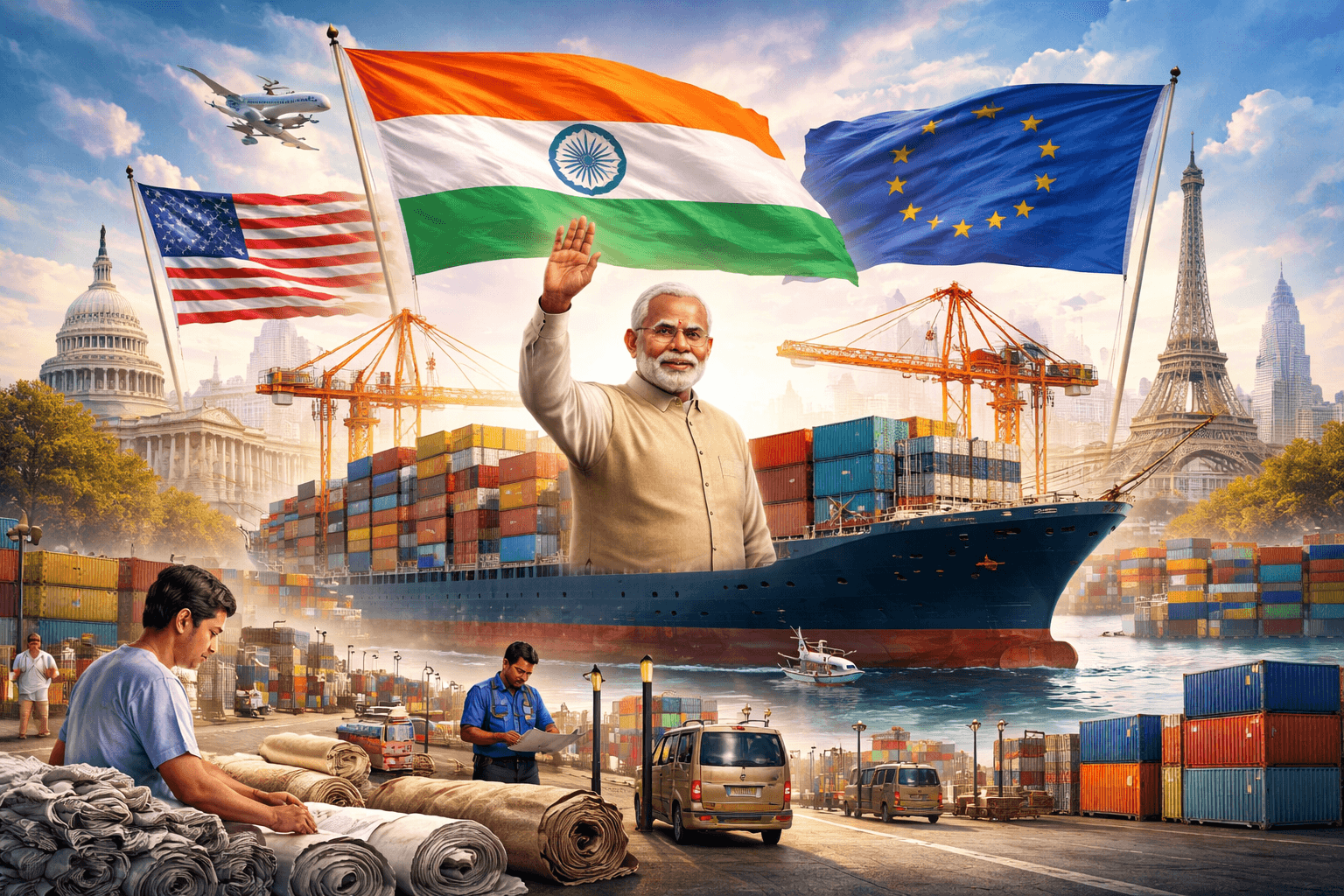 India's Trade Triumph: Historic Deals with US and EU Mask a Tougher Reality on the Ground 
