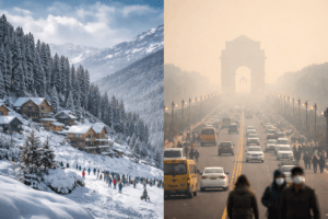 India's Weather Duality: Snow in the Hills, Smog in the Plains as Two Western Disturbances Loom 