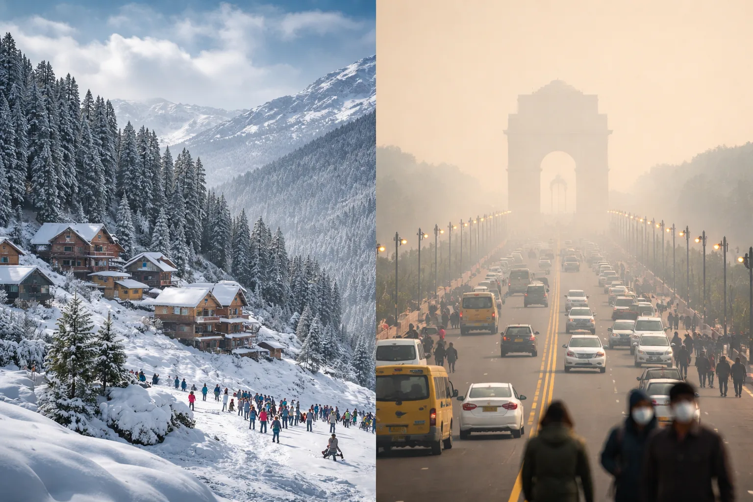 India's Weather Duality: Snow in the Hills, Smog in the Plains as Two Western Disturbances Loom 
