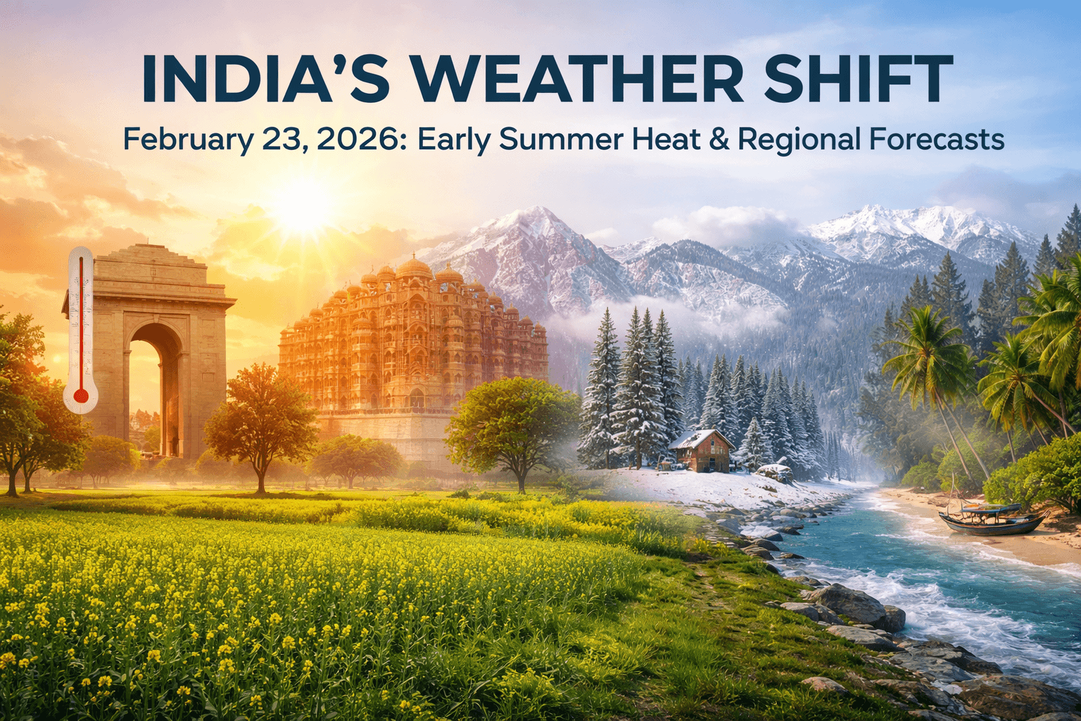 India’s Weather Shift: Decoding the Early Summer Heat and Regional Forecasts for February 23, 2026 