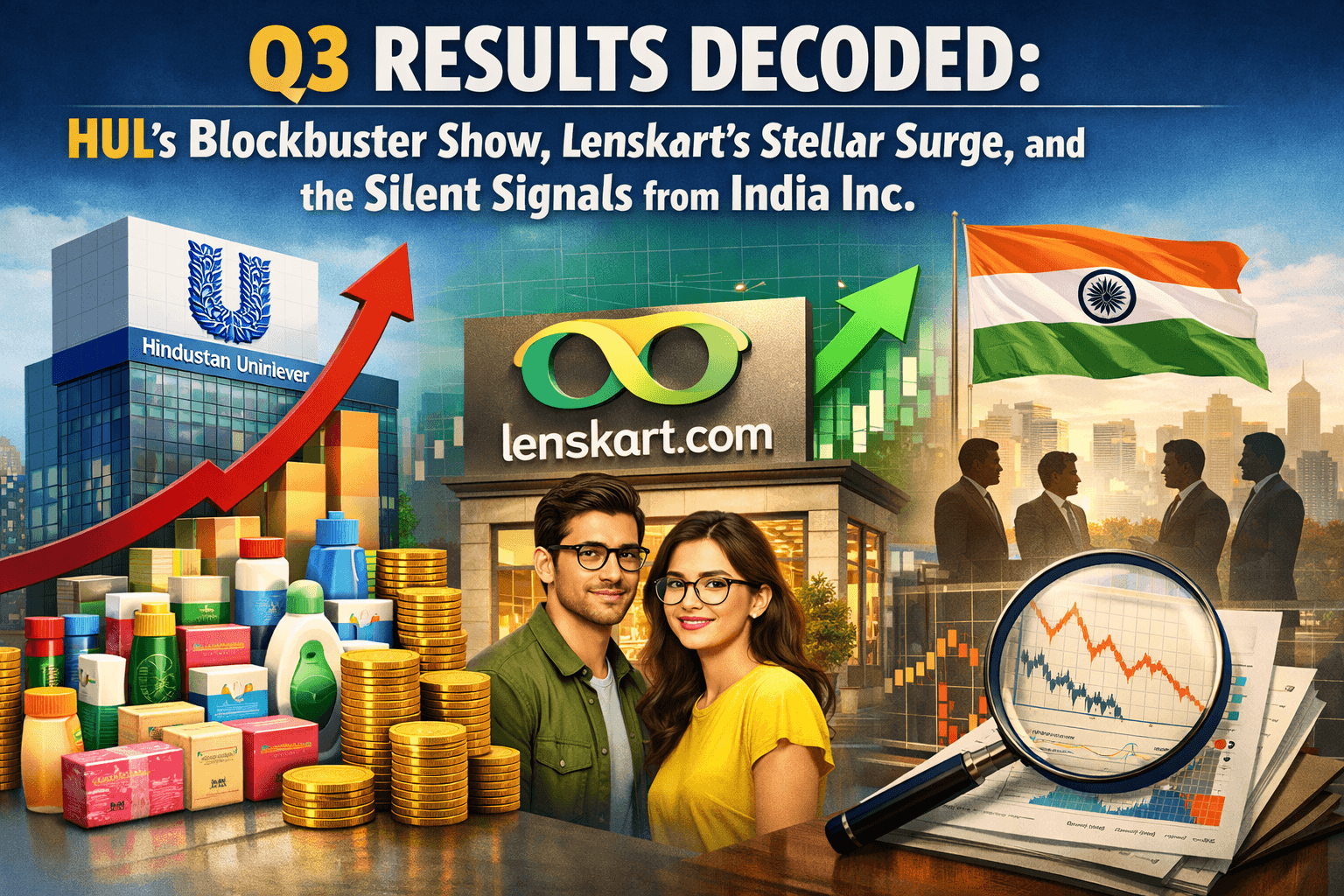 Q3 Results Decoded: HUL’s Blockbuster Show, Lenskart’s Stellar Surge, and the Silent Signals from India Inc. 