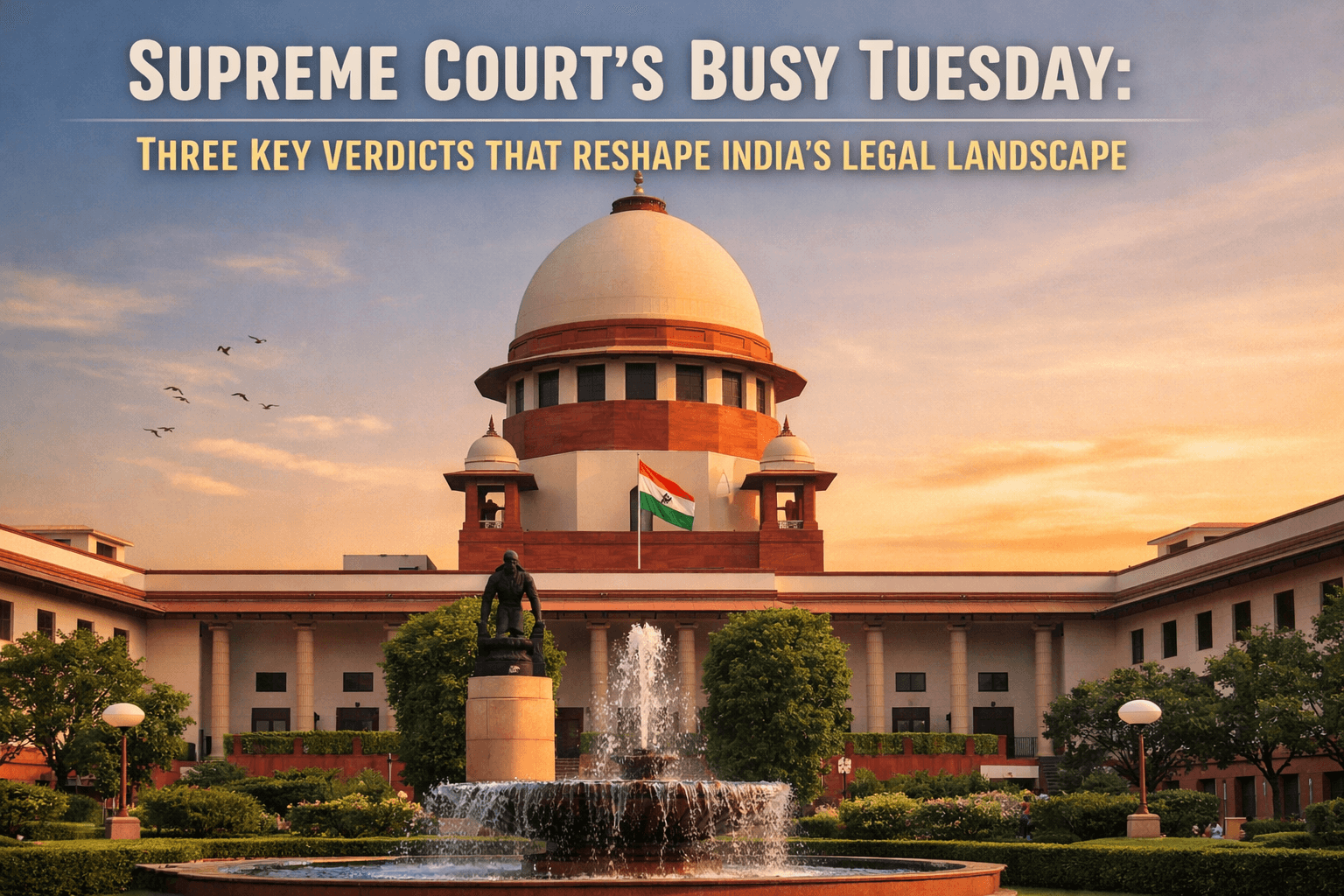 Supreme Court's Busy Tuesday: Three Key Verdicts That Reshape India's Legal Landscape 