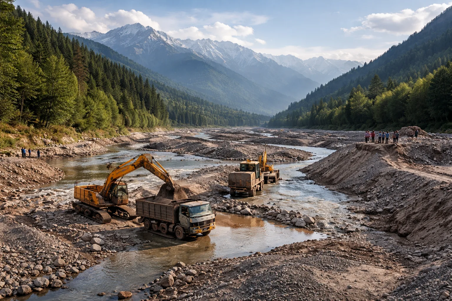 The Himalayan Sediment Crisis: How India’s Race to Scour Rivers Is Backfiring Catastrophically 