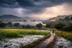 Whispers of Winter's Return: How a Western Disturbance Wove a Spell of Rain and Hail Over Rajasthan 
