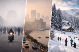 Winter's Grip Intensifies: From Delhi's Cold to Mumbai's Smog and Kashmir's Snow 