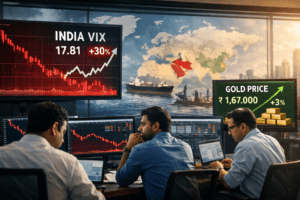 Blood Red on the Screens: Decoding the India VIX Spike and What the Iran Crisis Means for Your Portfolio 1 Blood Red on the Screens: Decoding the India VIX Spike and What the Iran Crisis Means for Your Portfolio