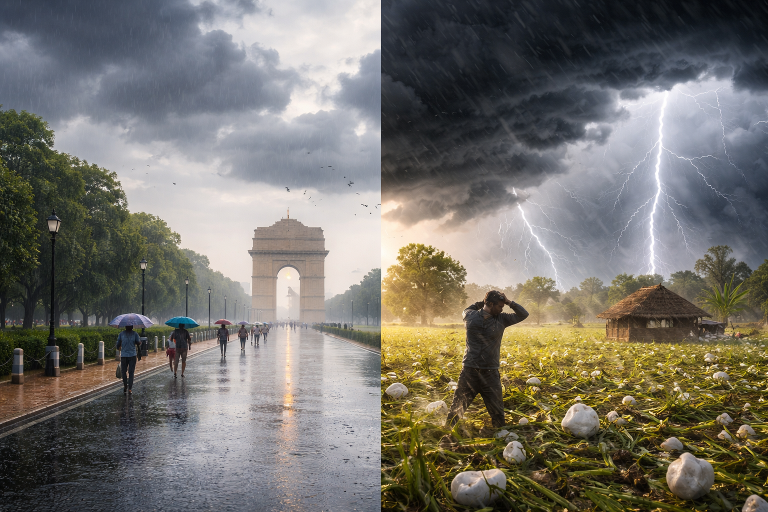 Breath of Relief, Grip of Fear: India's Schizophrenic March Weather Brings Rain to the North and a Hailstorm Hammer to the East