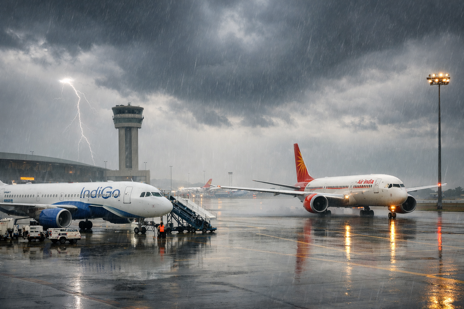 Delhi Weather Disruption: How Rain, Thunderstorms, and Gusty Winds Are Reshaping Air Travel Across Northern India 