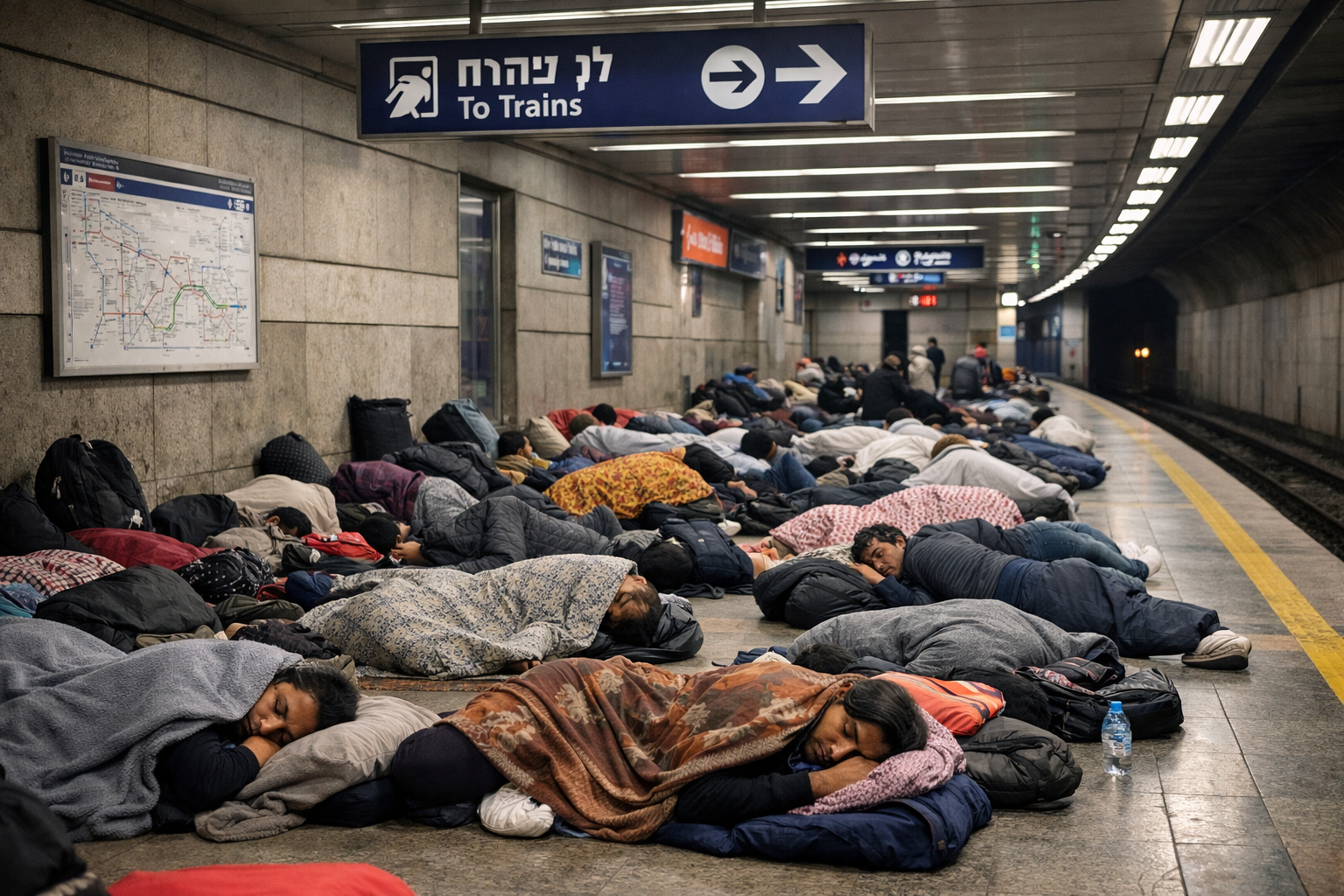 Fear, Fake News, and Foreign Workers: The Truth Behind India's Subway Sleepers in Wartime Israel 