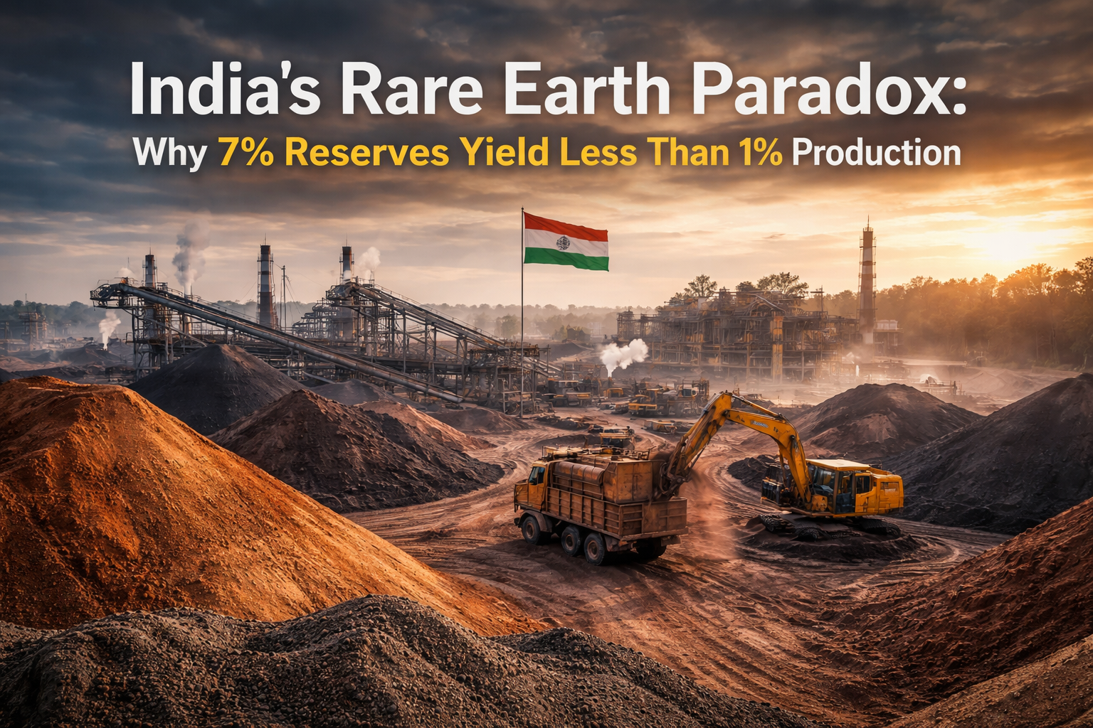 India’s Rare Earth Paradox: Why 7% Reserves Yield Less Than 1% Production 