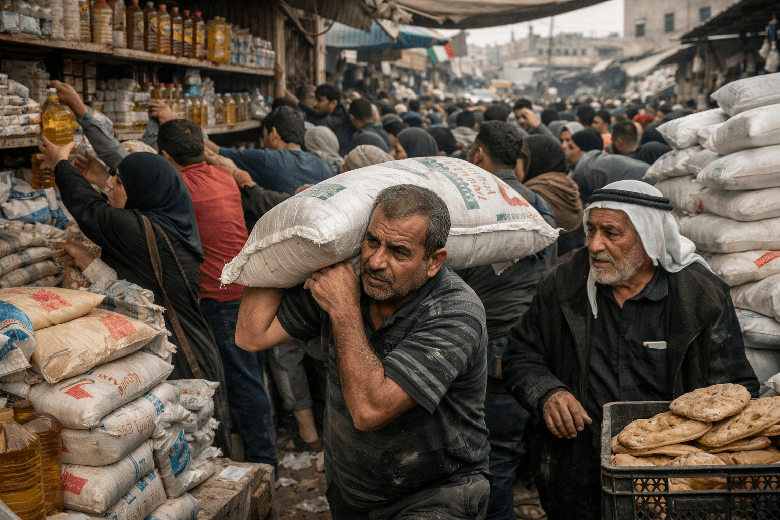 'Not Again': Gaza Panic-Buying Sweeps Markets as Iran War Triggers Fears of New Famine 