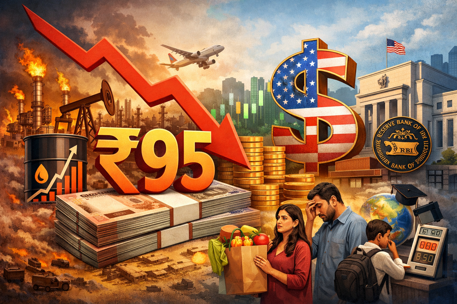 Rupee at 95: Decoding the Perfect Storm Behind the Fall and What It Means for Your Wallet 