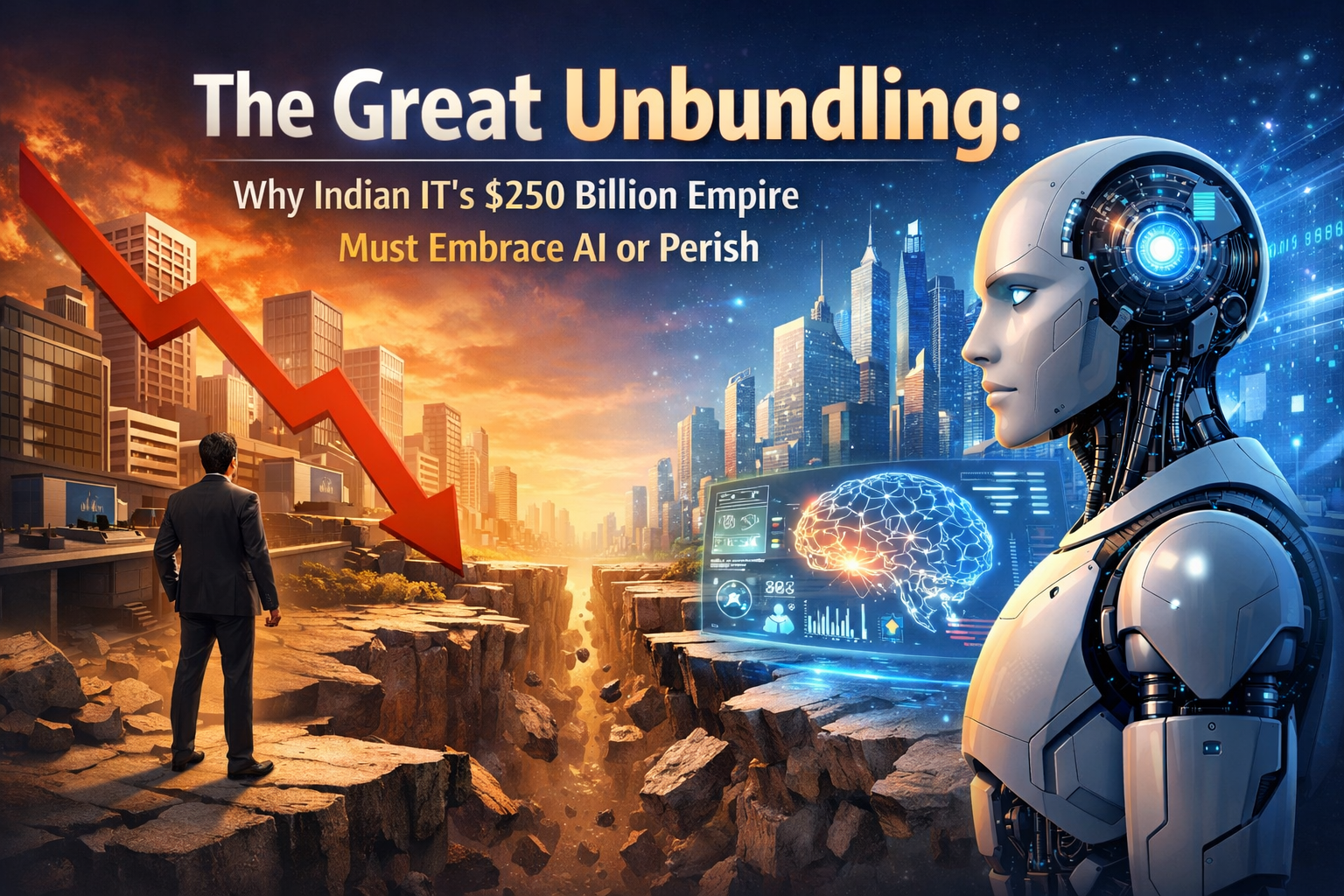 The Great Unbundling: Why Indian IT’s $250 Billion Empire Must Embrace AI or Perish 