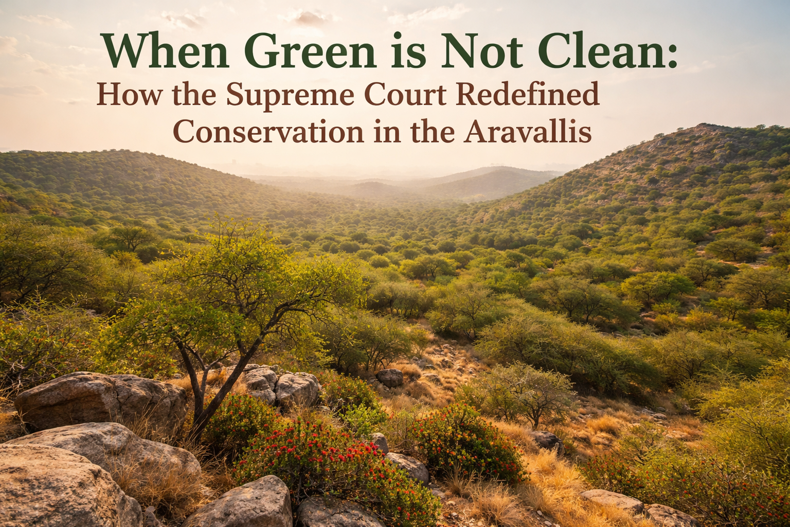 When Green is Not Clean: How the Supreme Court Redefined Conservation in the Aravallis 