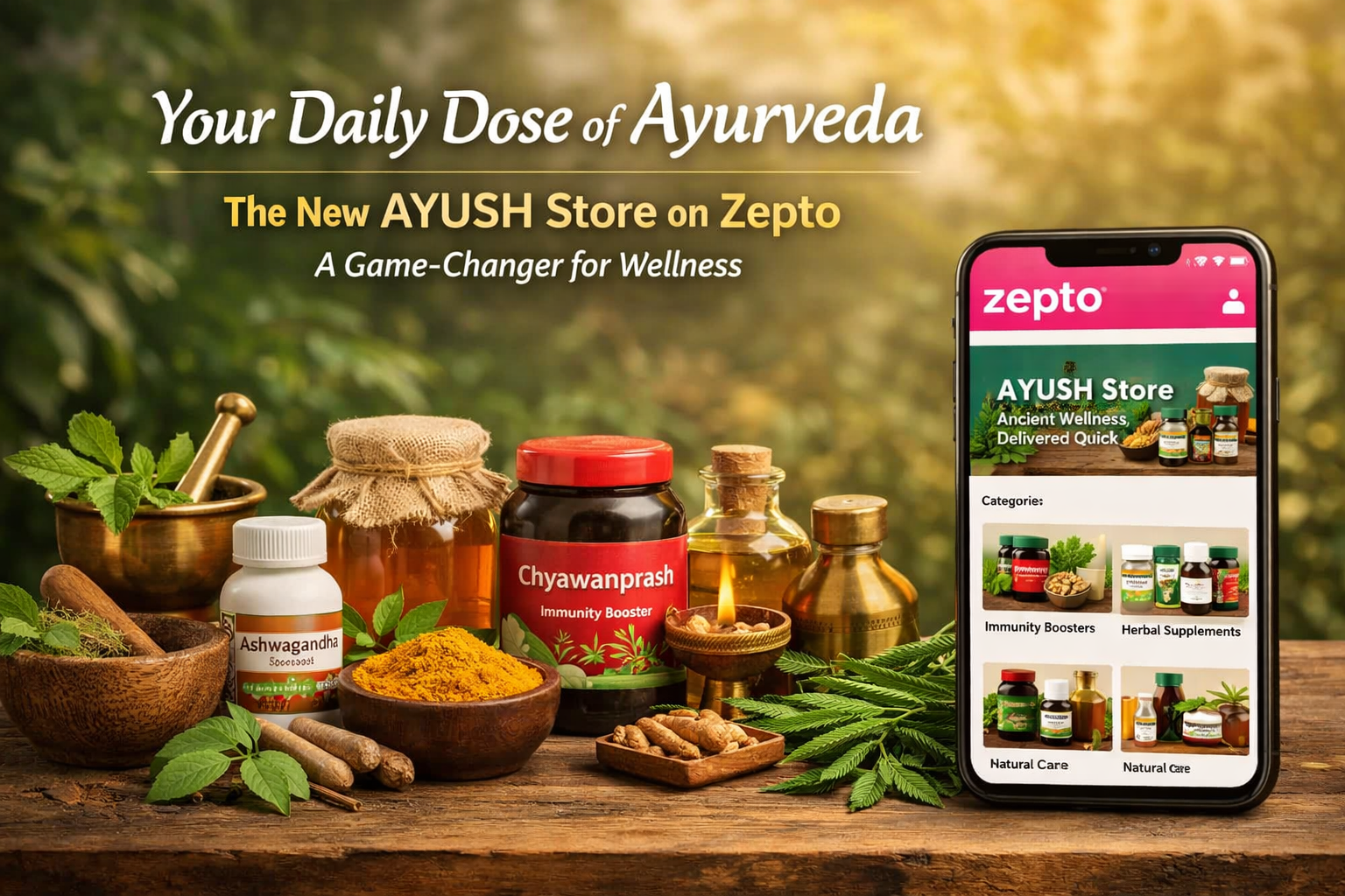 Your Daily Dose of Ayurveda: Why the New AYUSH Store on Zepto is a Game-Changer for Wellness 